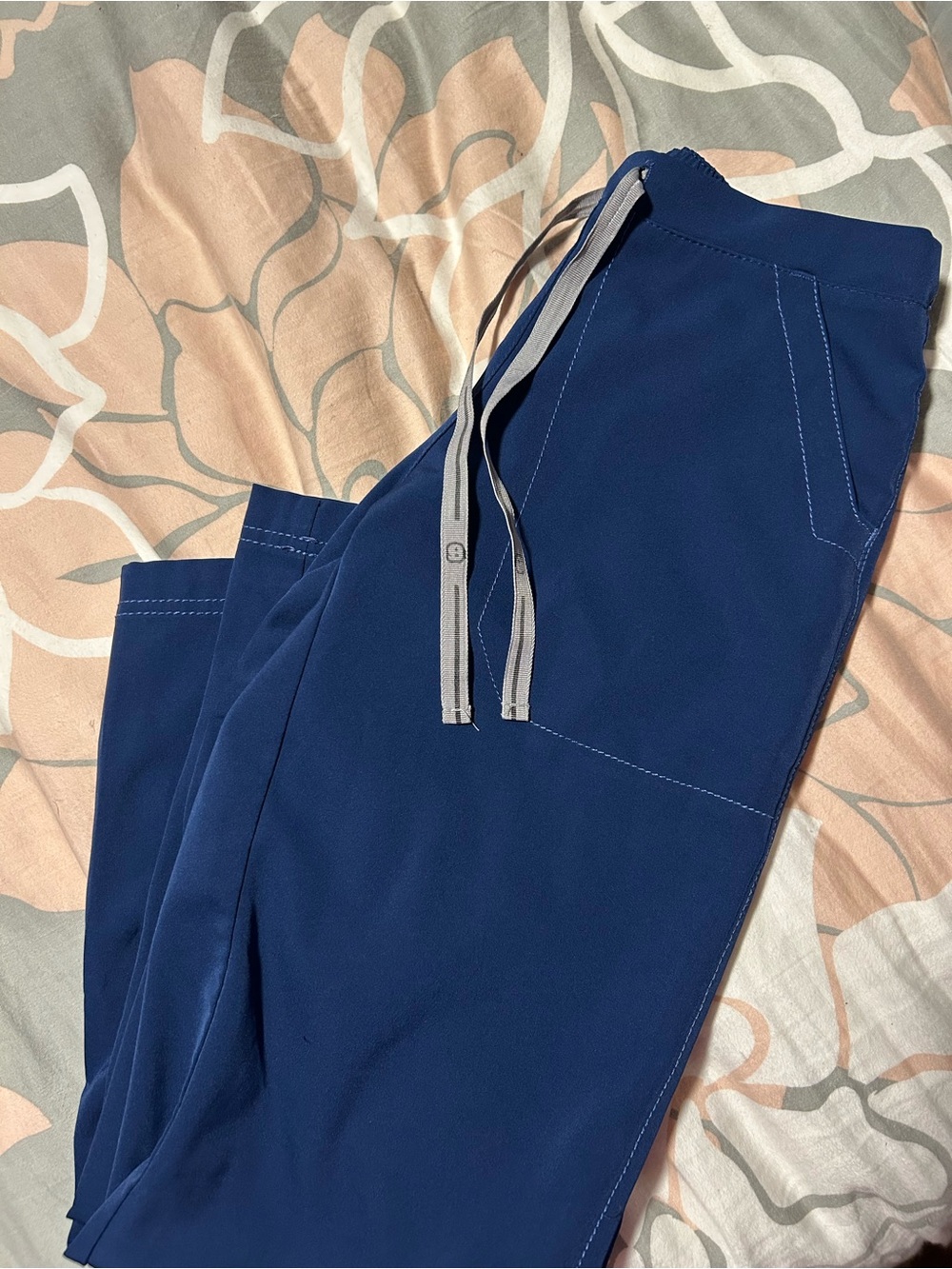 WonderWink Navy Pull-On Jogger with Contrast Drawcord
